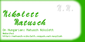 nikolett matusch business card